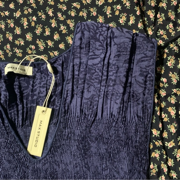 NWT max studio blue embellished midi dress - Picture 11 of 11